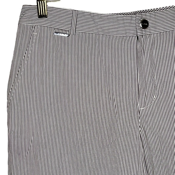 Lauren Ralph Lauren LRL Active Blue White Stripe Stretch Bermuda Shorts Size 8 - Picture 3 of 13